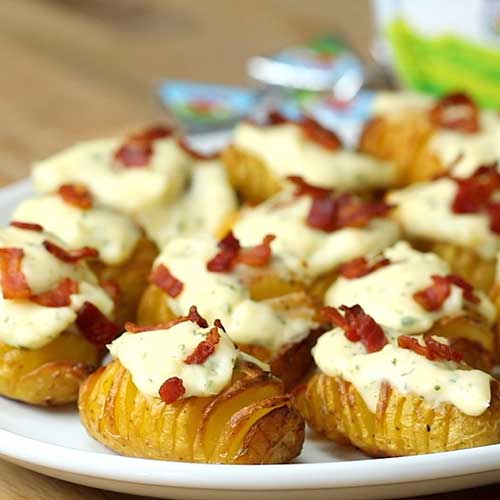 Mini Hasselback Potatoes Recipe The Laughing Cow UK