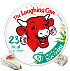 Light, Reduced Fat Triangles with Blue Cheese